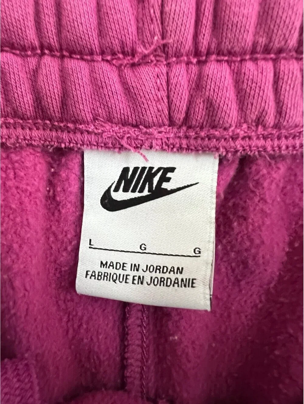 Nike big kids size large hot fuchsia club fleece loose sweatpants